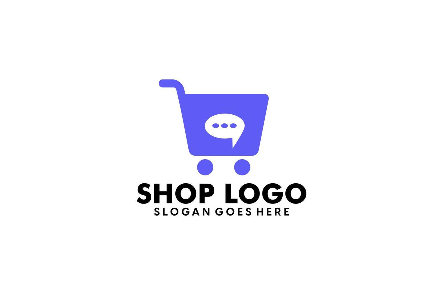 Flat e-commerce logo collection vector