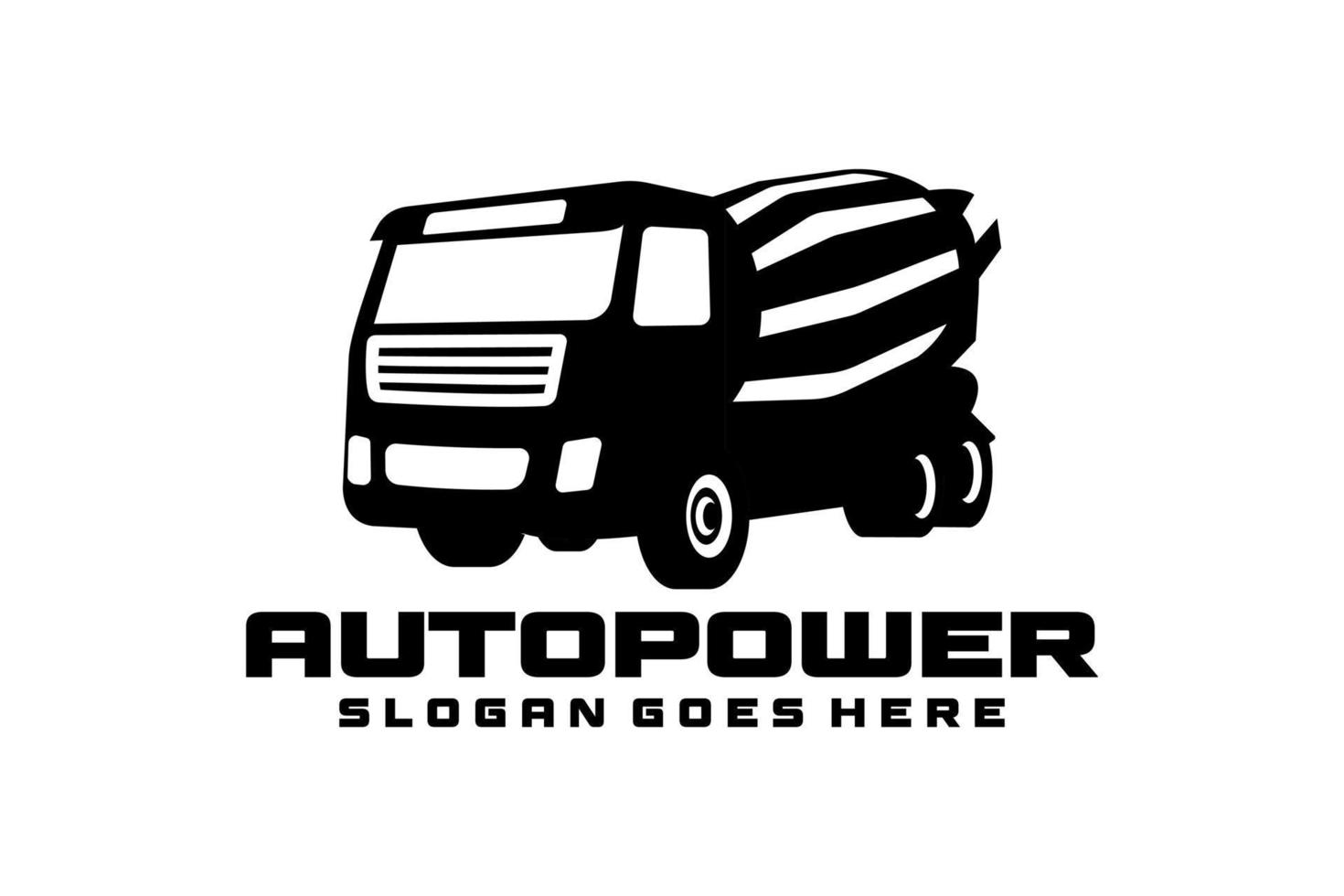 Illustration vector graphic of concrete mixer truck logo vector template.