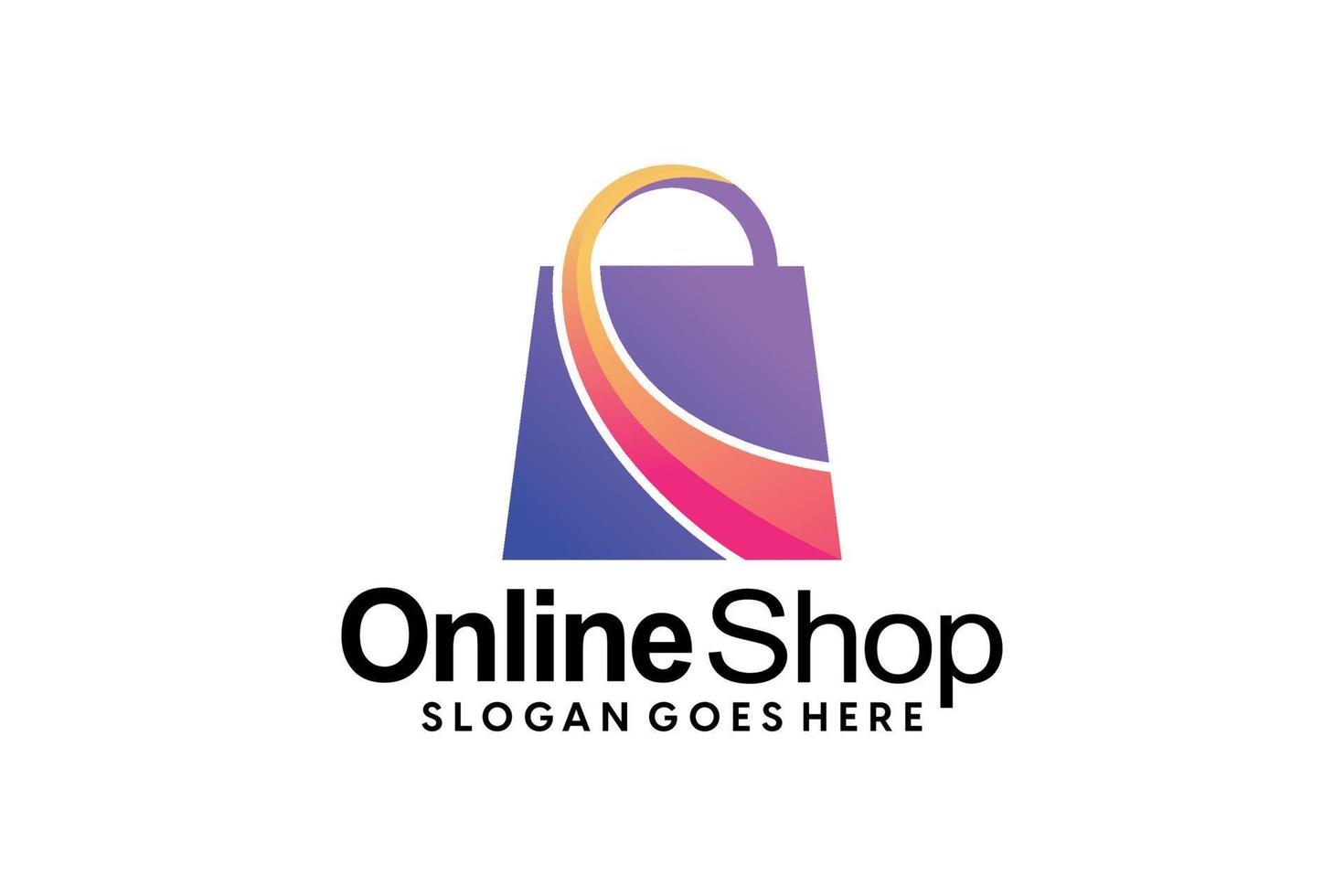 Gradient e-commerce logos vector