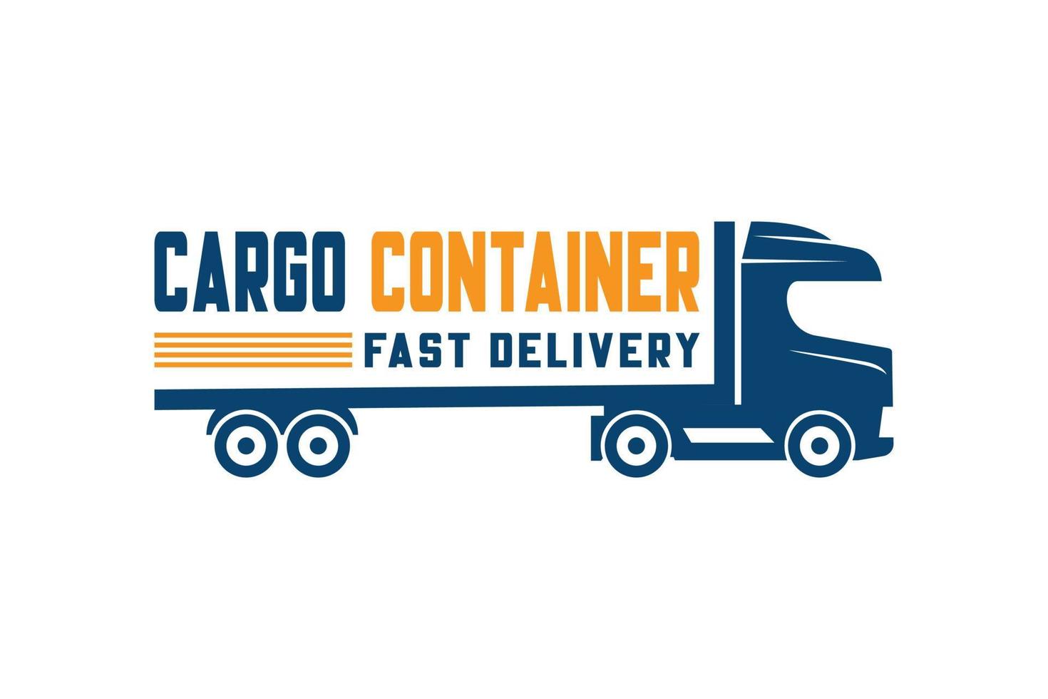 camión camionaje empresa transporte logo modelo vector