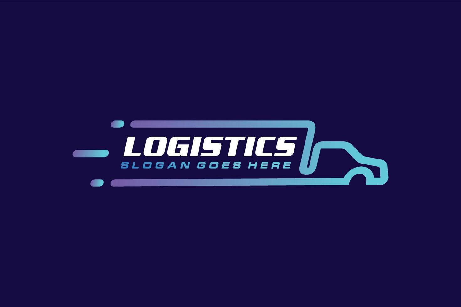 Fast Moving Truck Logo Design Vector