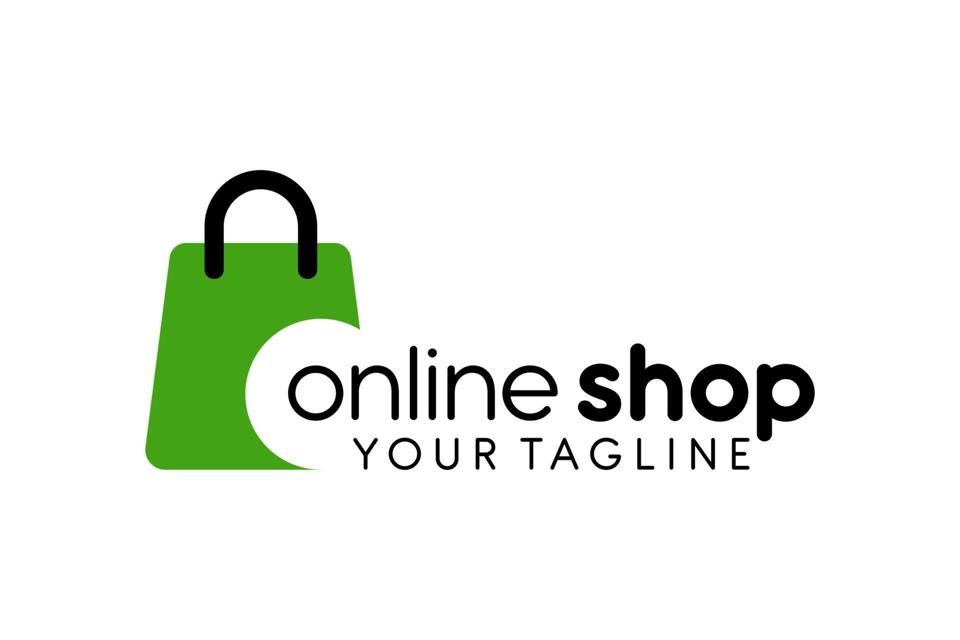 Abstract modern logo design colorful gradient shopping bag Abstract modern logo design colorful gradient shopping bag