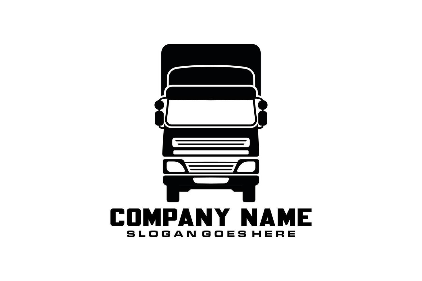 vector de diseño de logotipo de camión semi