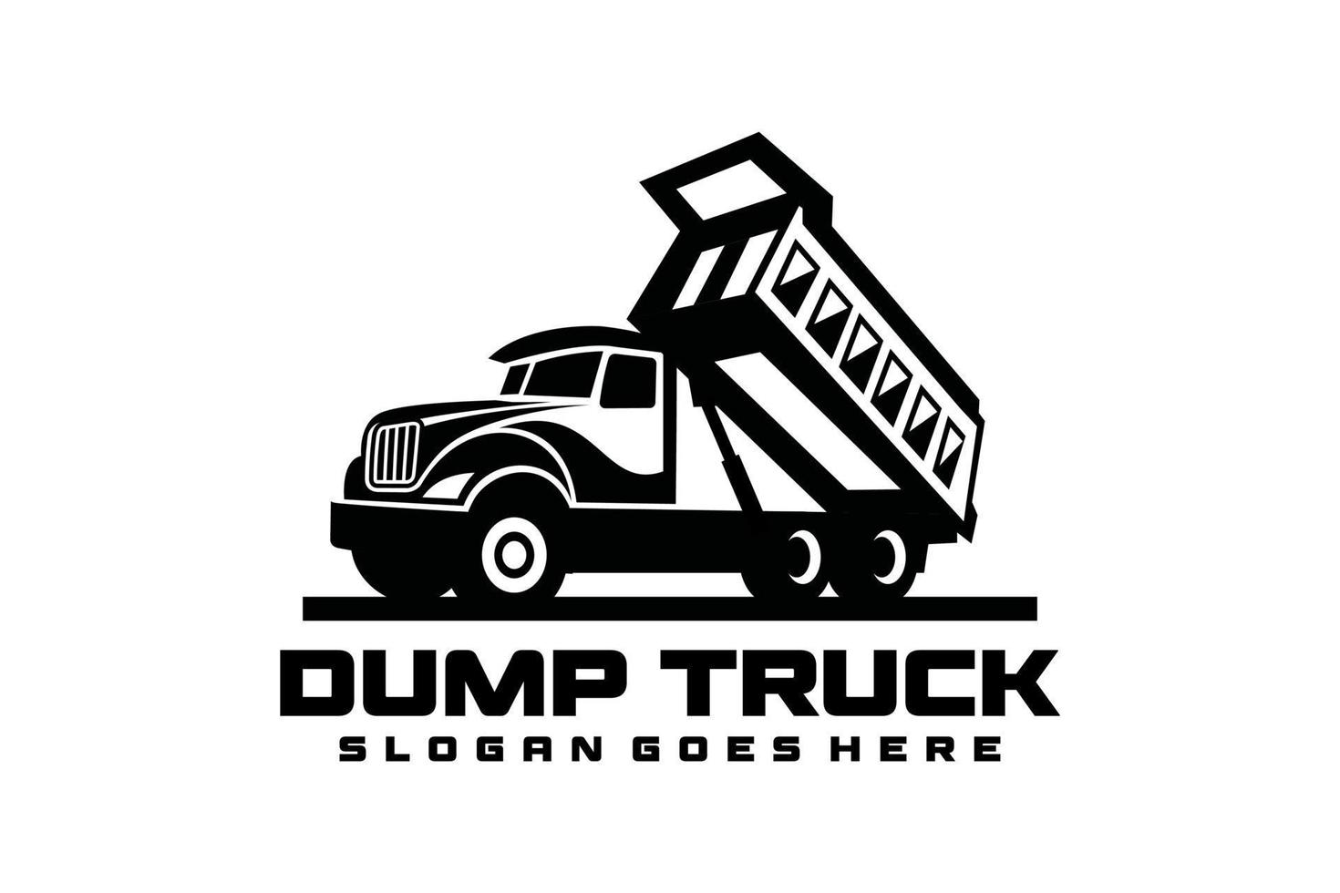 Dump Truck Vector Illustration Isolated on white background. Tipper Truck
