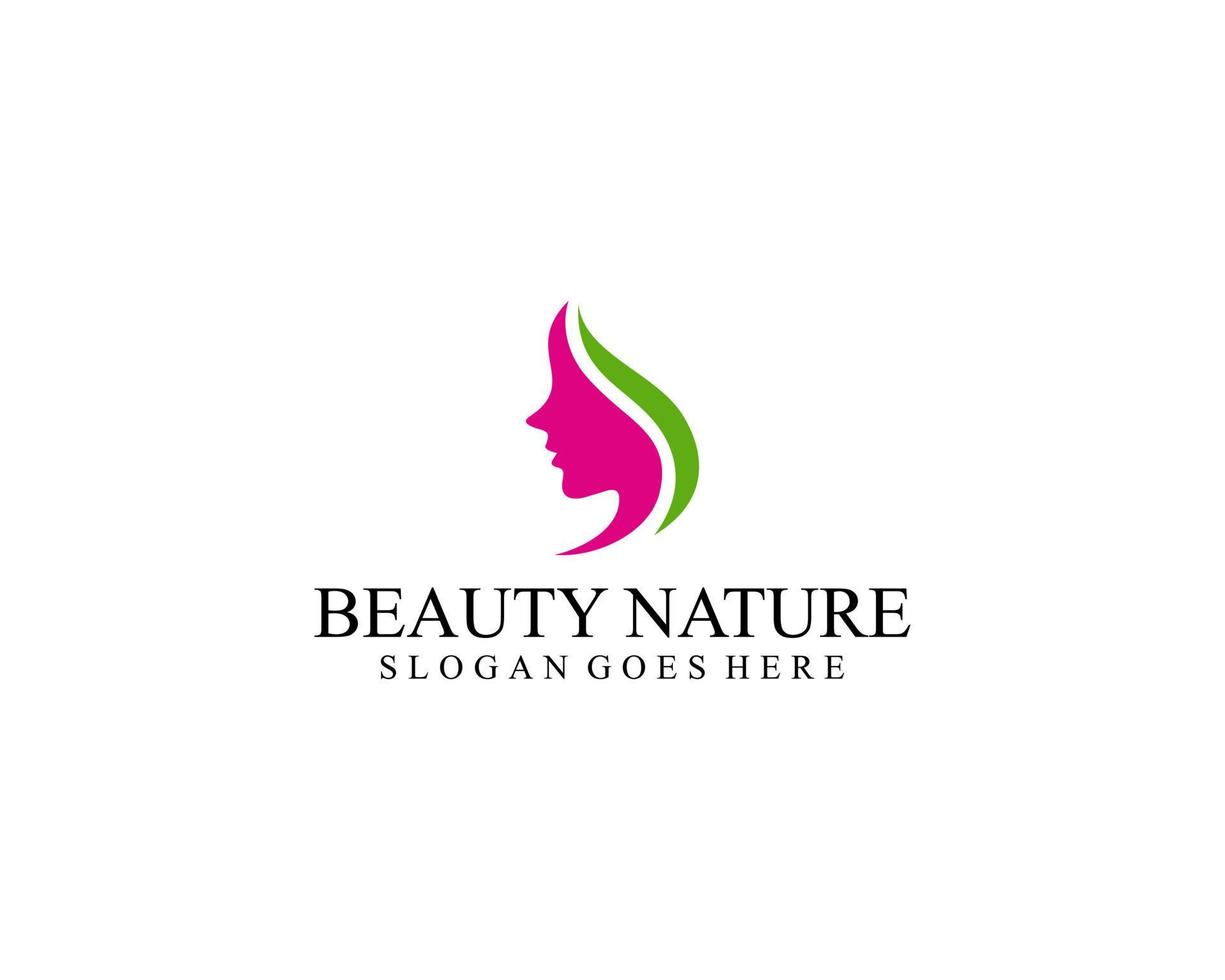 silueta mujer logo cabeza cara logo aislado utilizar para belleza salón spa cosmético diseño vector