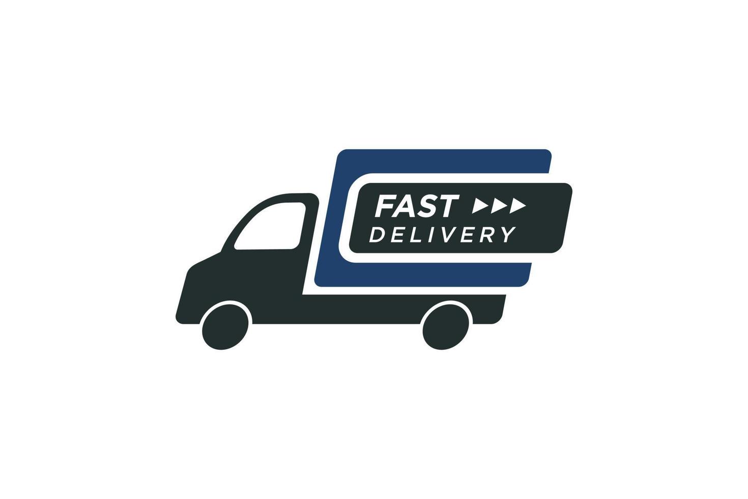 Illustration logistics and delivery company logo design template vector
