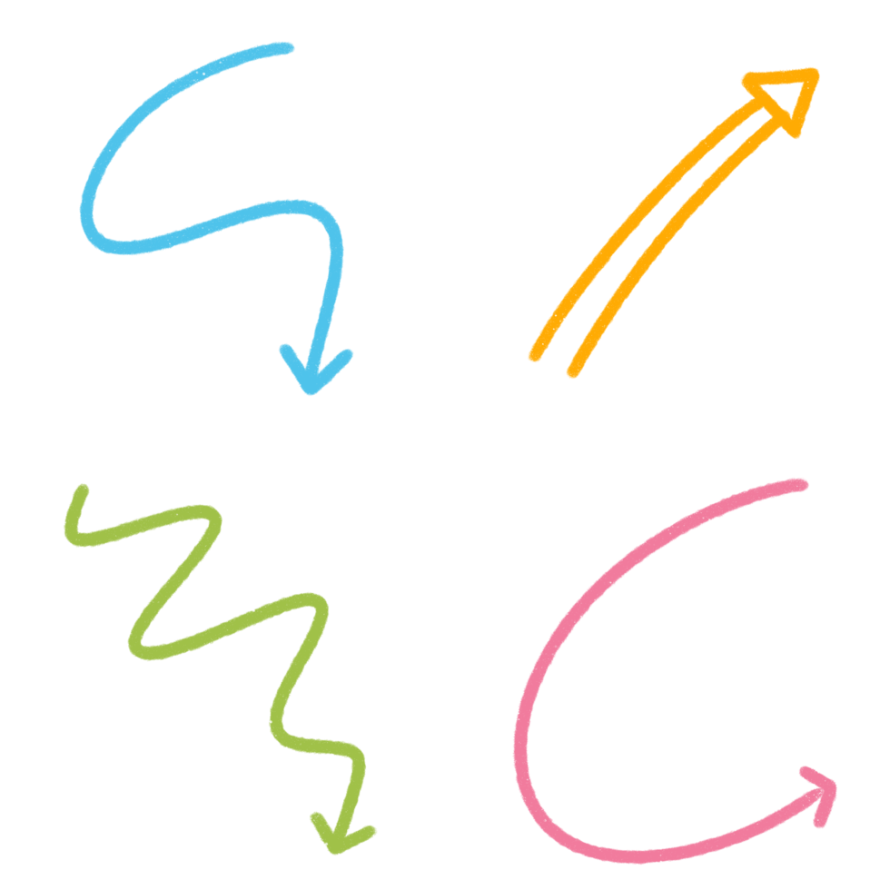 Hand Drawn Arrows png
