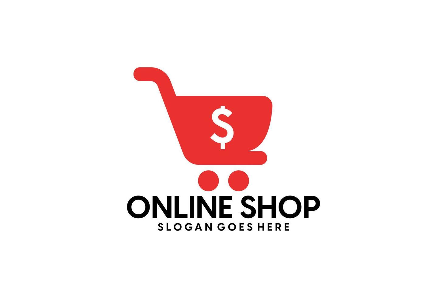 Gradient online shop logo collection vector