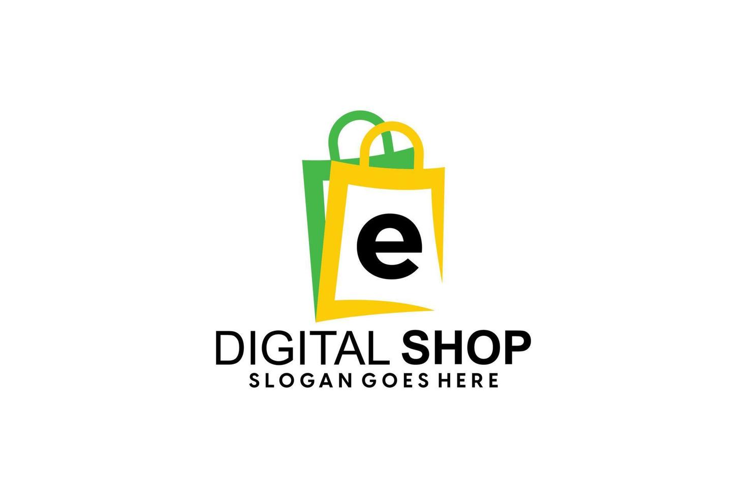 Gradient e-commerce logos vector