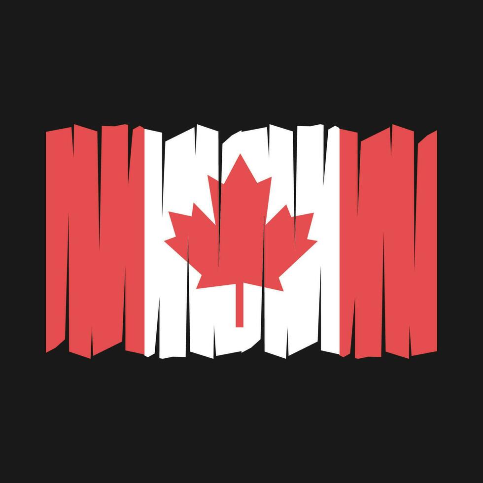 Canada Flag Brush Vector