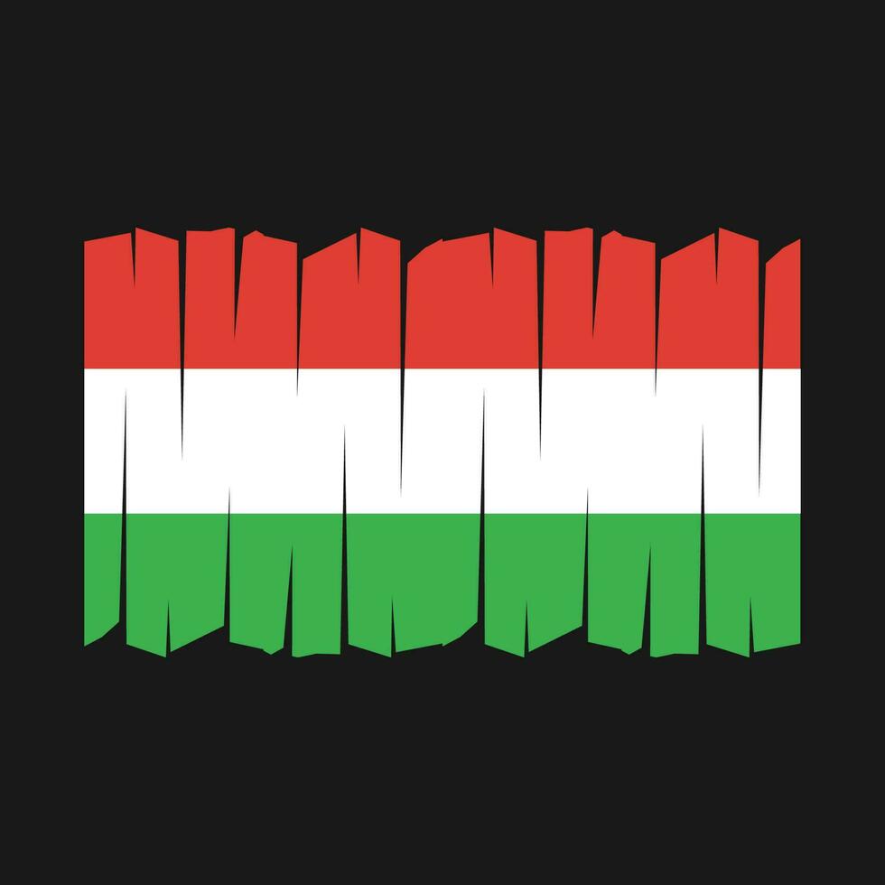 Hungary Flag Brush Vector