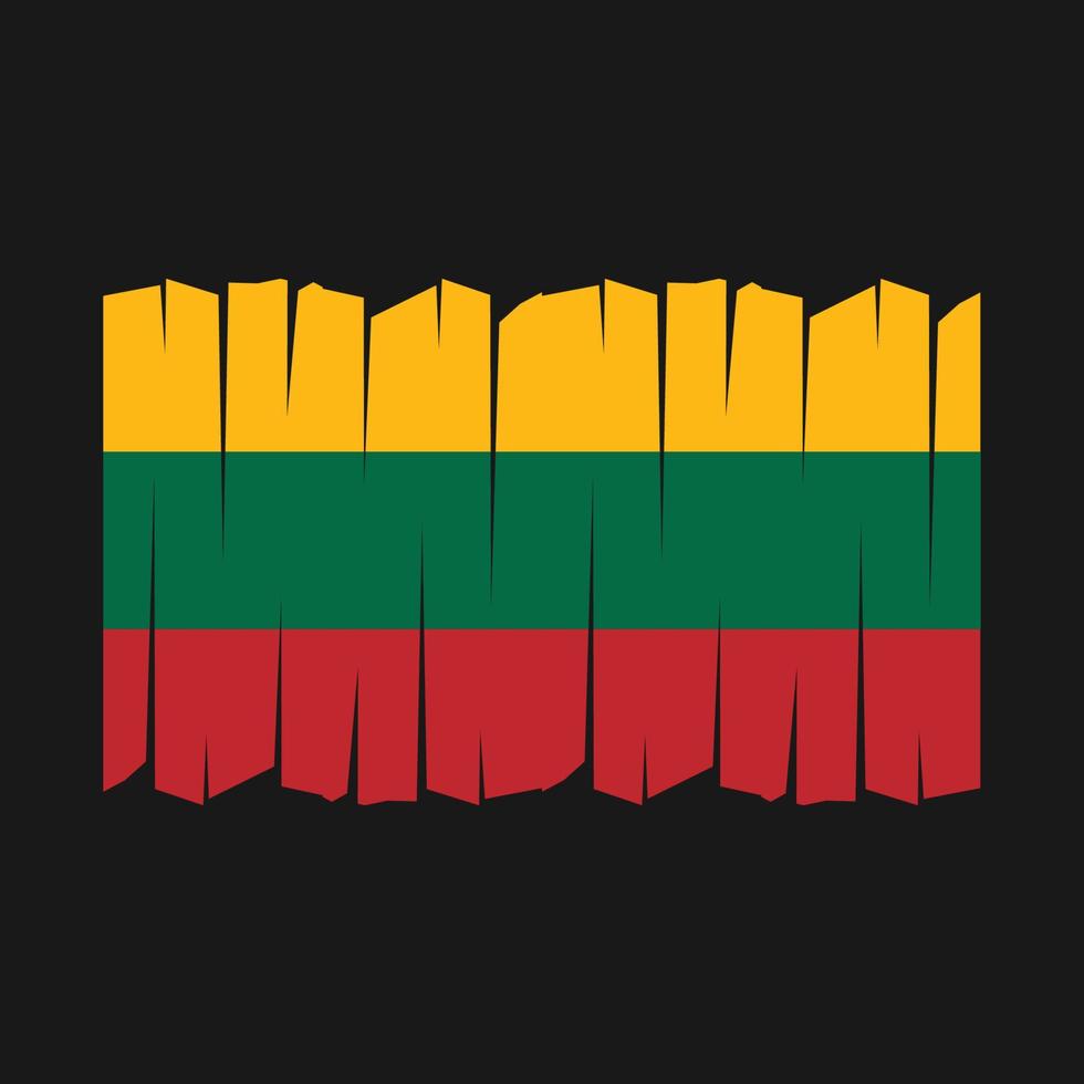 Lithuania Flag Brush Vector