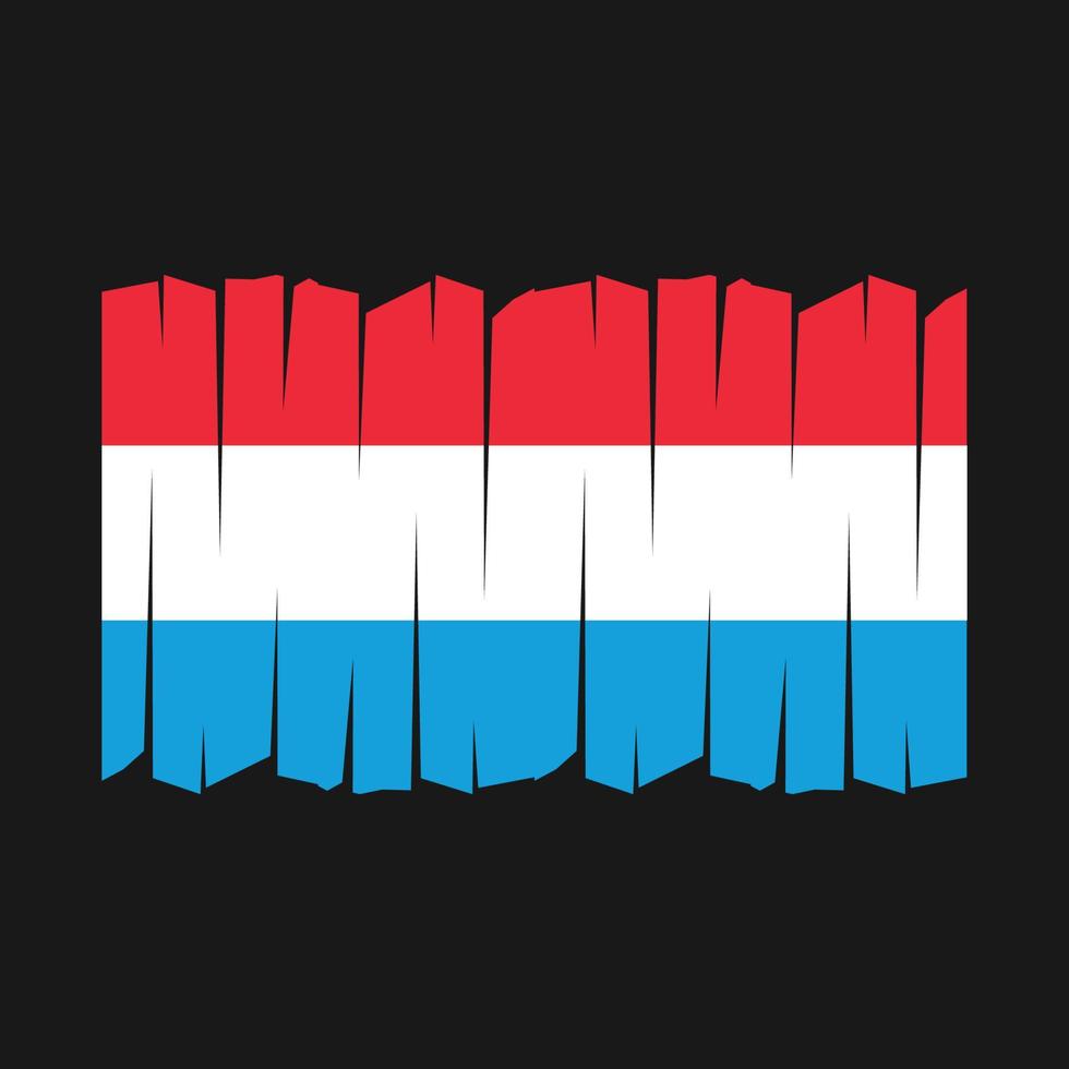 vector de pincel de bandera de luxemburgo