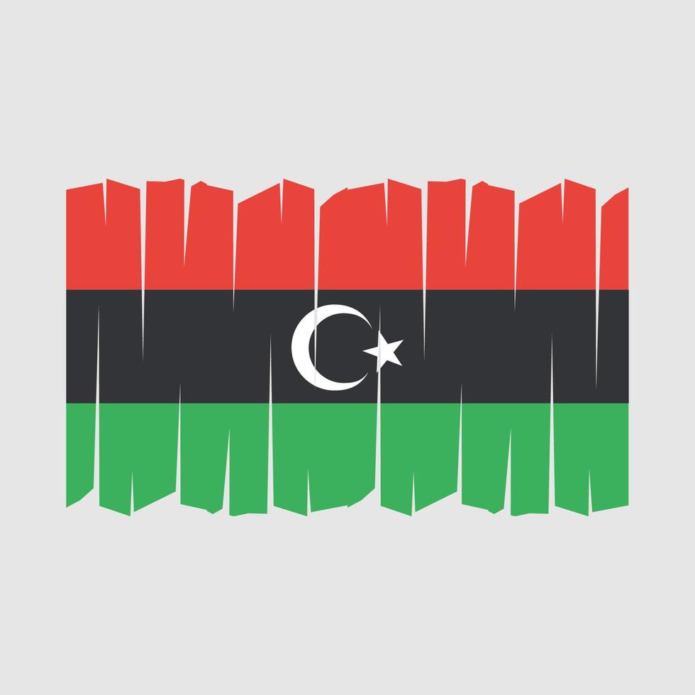 Libya Flag Brush Vector