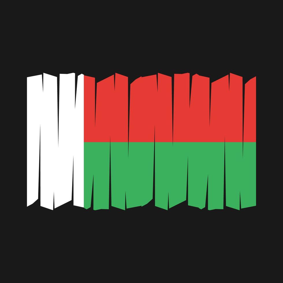 Madagascar Flag Brush Vector