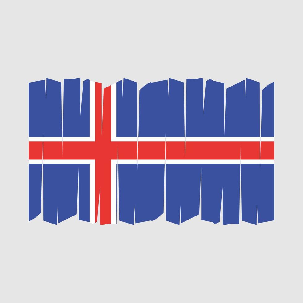 vector de pincel de bandera de islandia