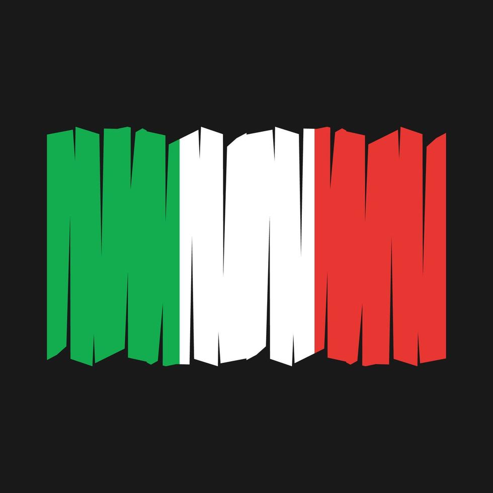 vector de pincel de bandera de italia
