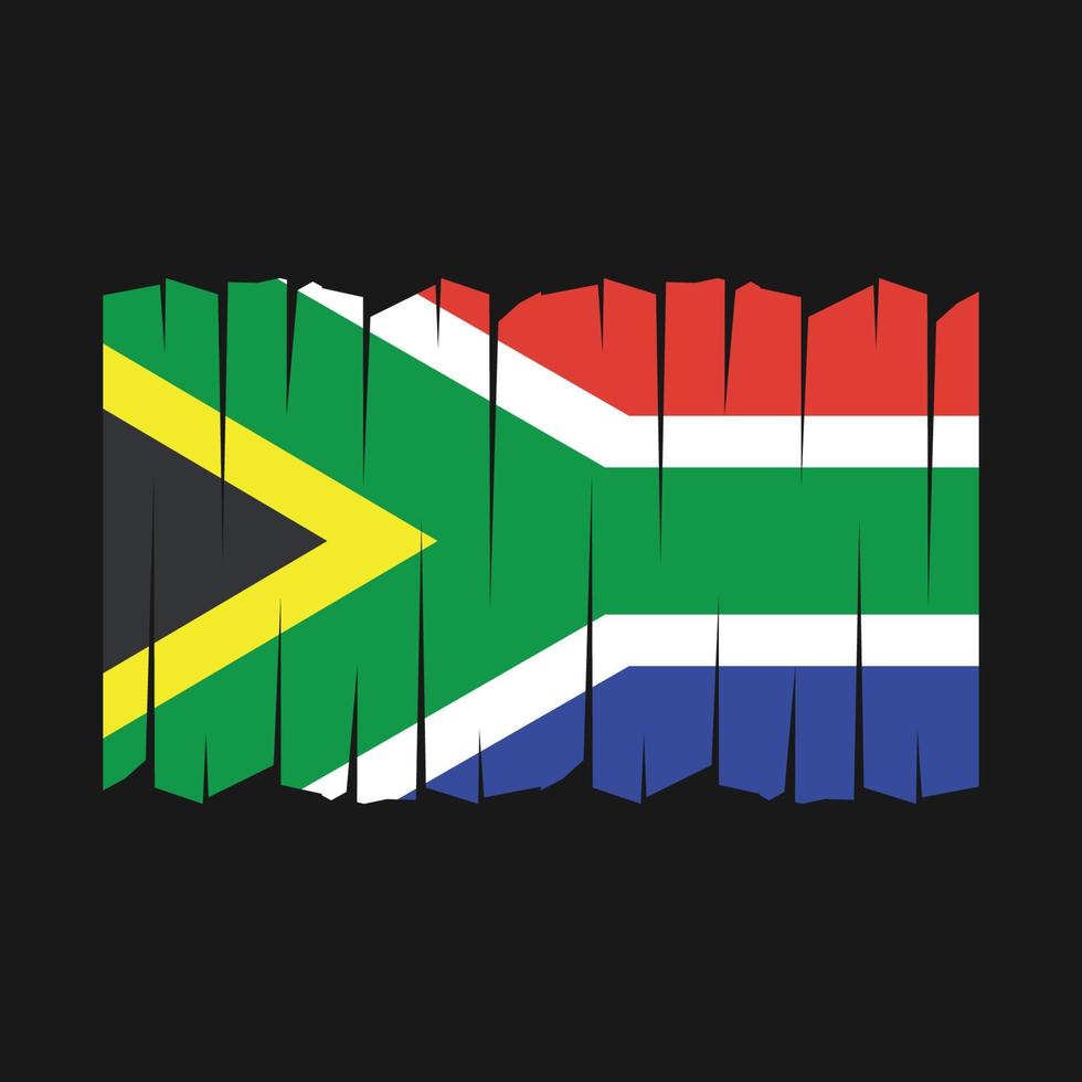South Africa Flag Brush Vector