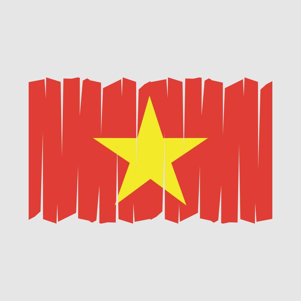 vector de pincel de bandera de vietnam