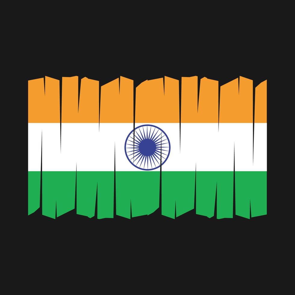 India Flag Brush Vector