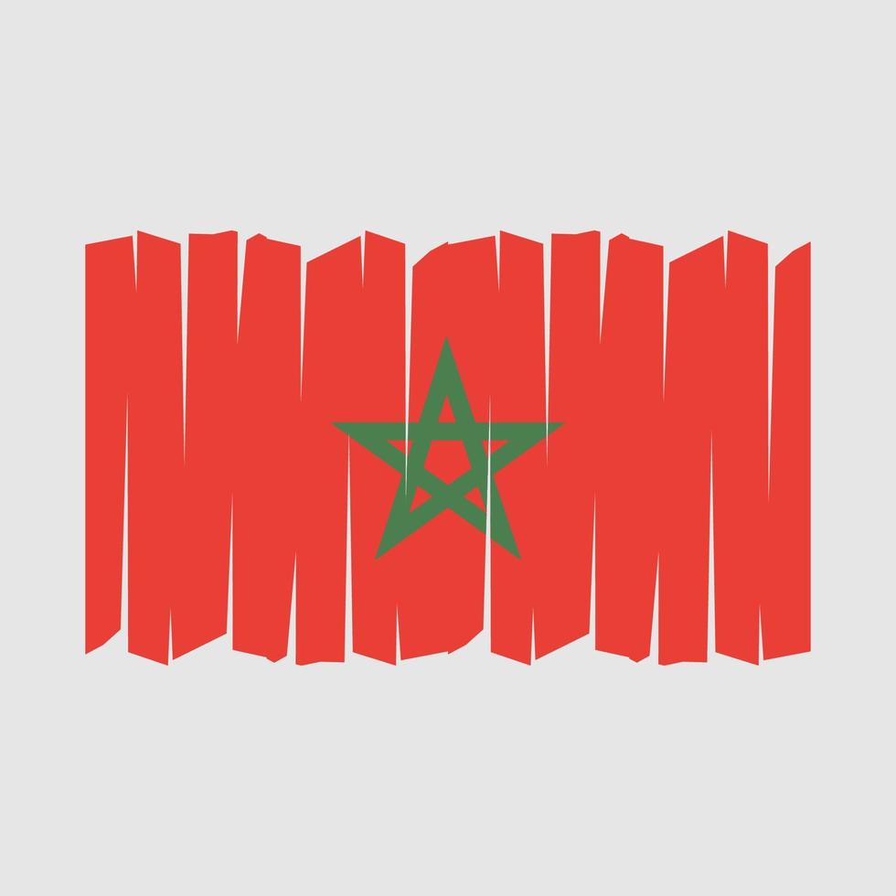 Morocco Flag Brush Vector