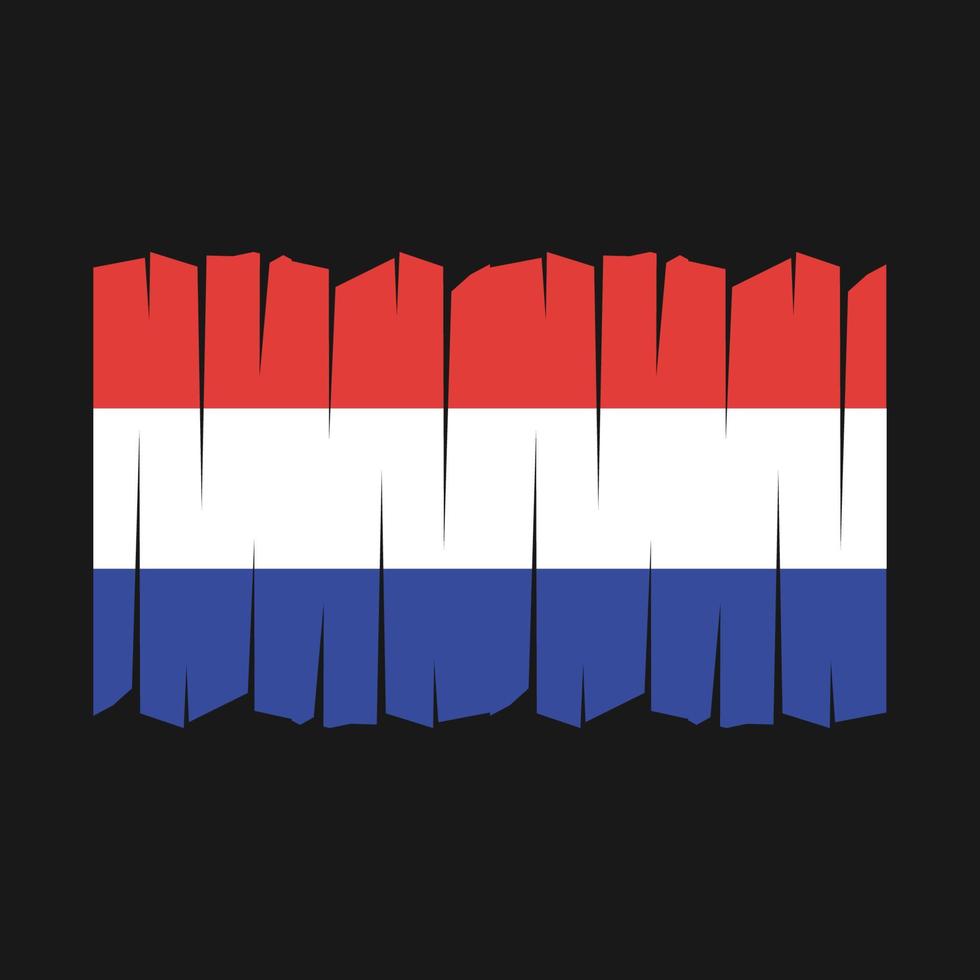 Netherlands Flag Brush Vector