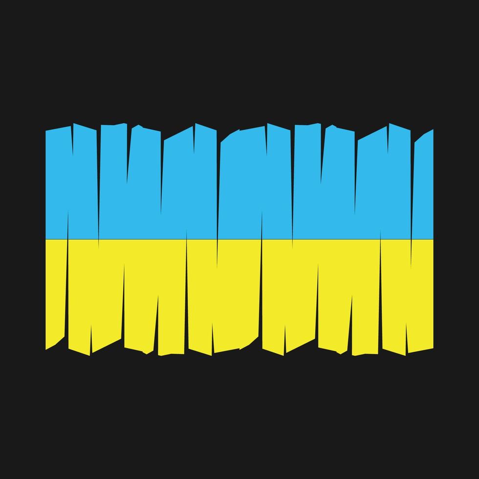 Ukraine Flag Brush Vector