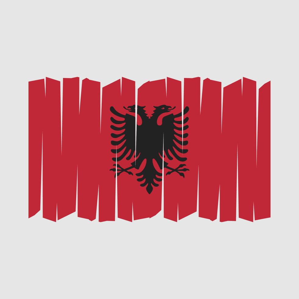 vector de pincel de bandera de albania