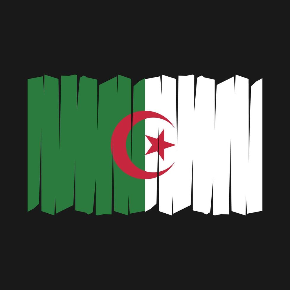 Algeria Flag Brush Vector