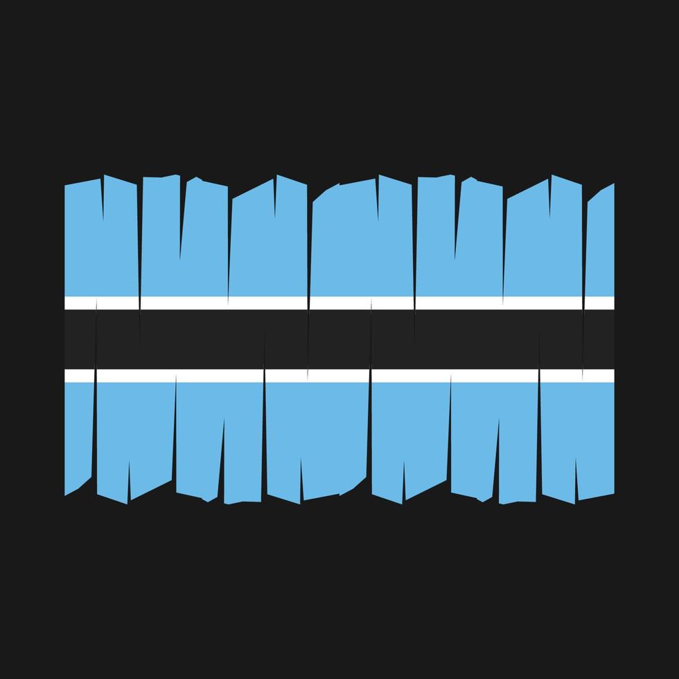Botswana Flag Brush Vector