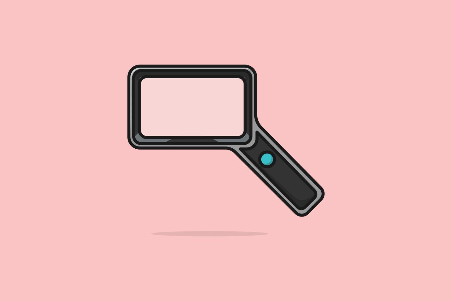 Round Shape Magnifying Glass vector illustration. Science and technology searching items icon concept. Device for research, analysis and search ideas. Render minimal transparent loupe search icon.