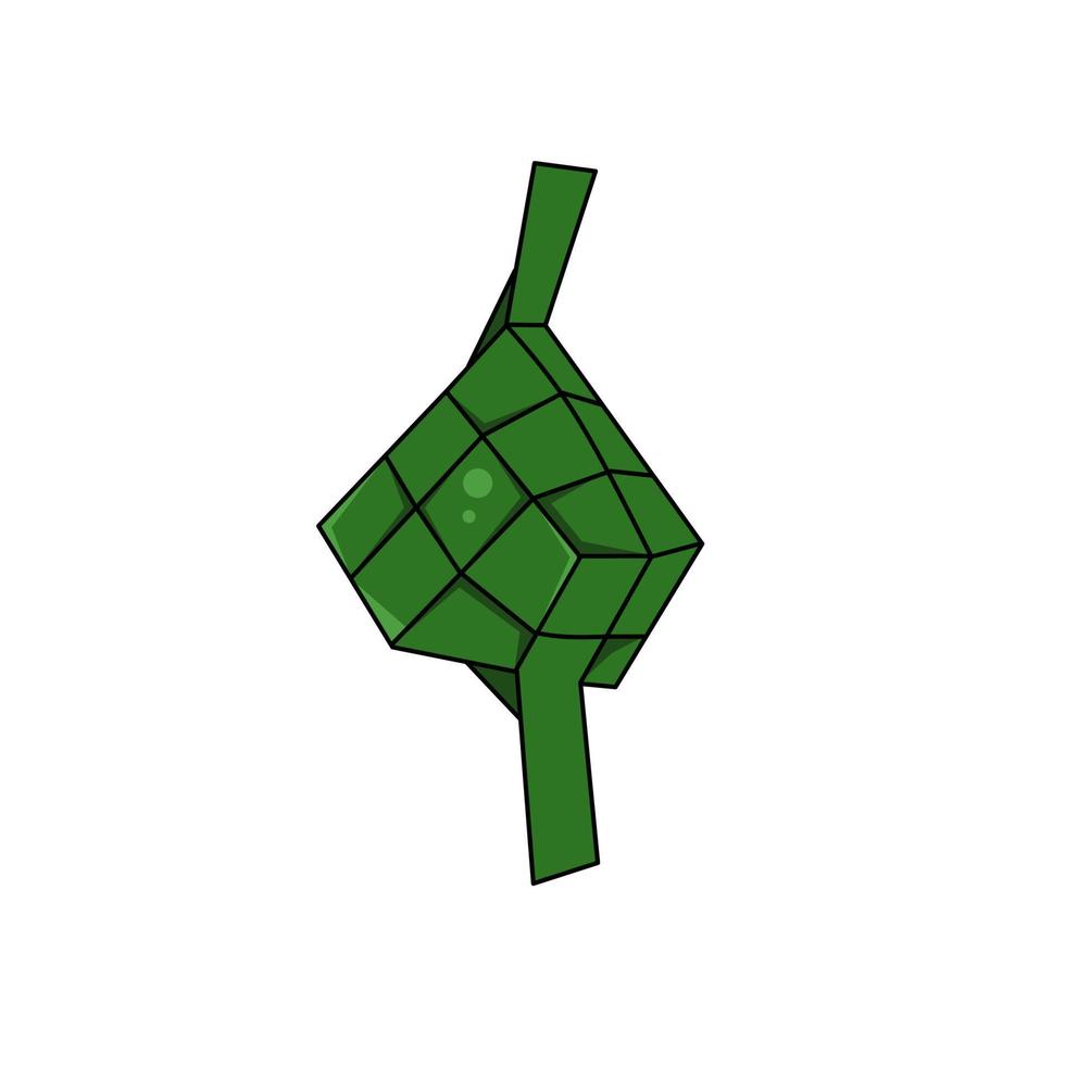 ketupat icono con moderno plano estilo, ketupat diseño, Ramadán y eid comida vector