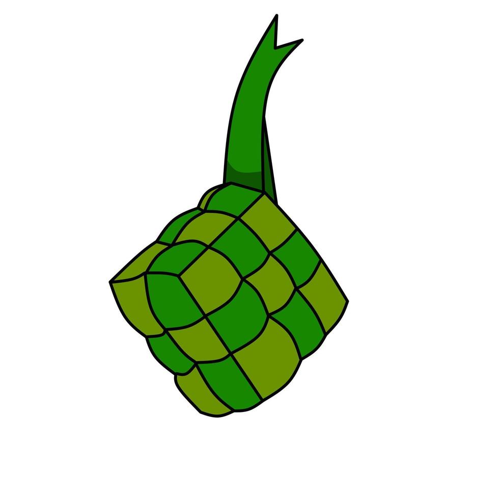 ketupat icono con moderno plano estilo, ketupat diseño, Ramadán y eid comida vector