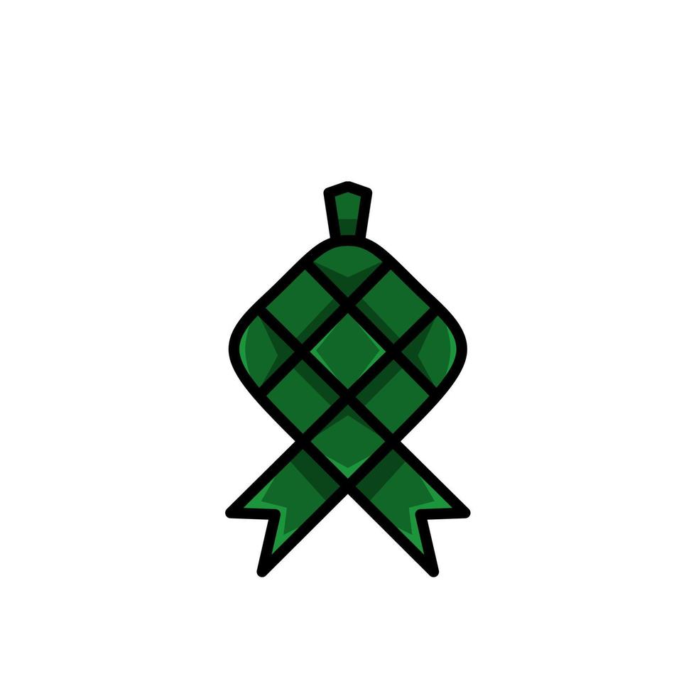 ketupat icono con moderno plano estilo, ketupat diseño, Ramadán y eid comida vector