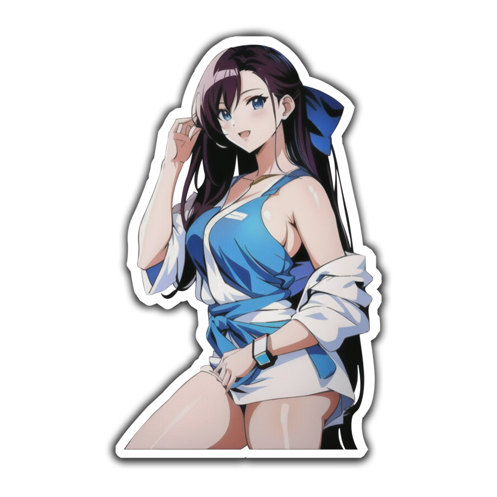 cautivador anime mujer png