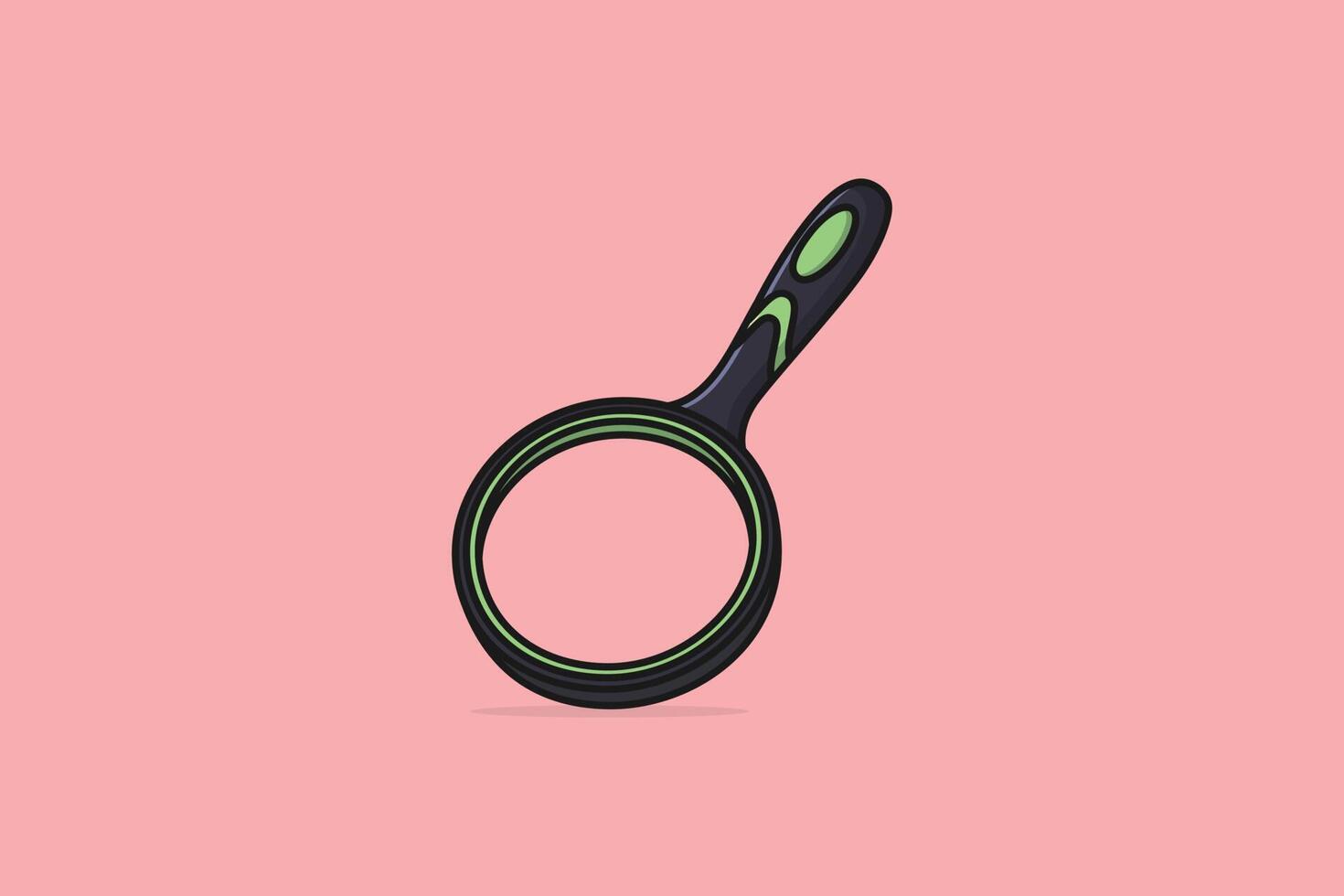 Round Shape Magnifying Glass vector illustration. Science and technology searching items icon concept. Device for research, analysis and search ideas. Render minimal transparent loupe search icon.