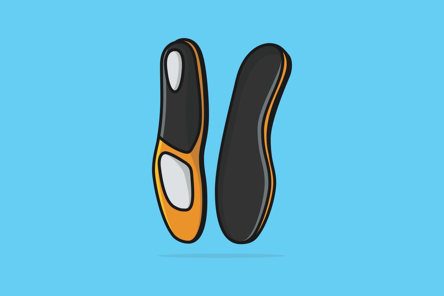 Comfortable Shoes Arch Support Insoles vector illustration. Fashion object icon concept. Two-layered shoe arch support insole vector design with shadow. Insoles for comfortable and healthy walk icon.