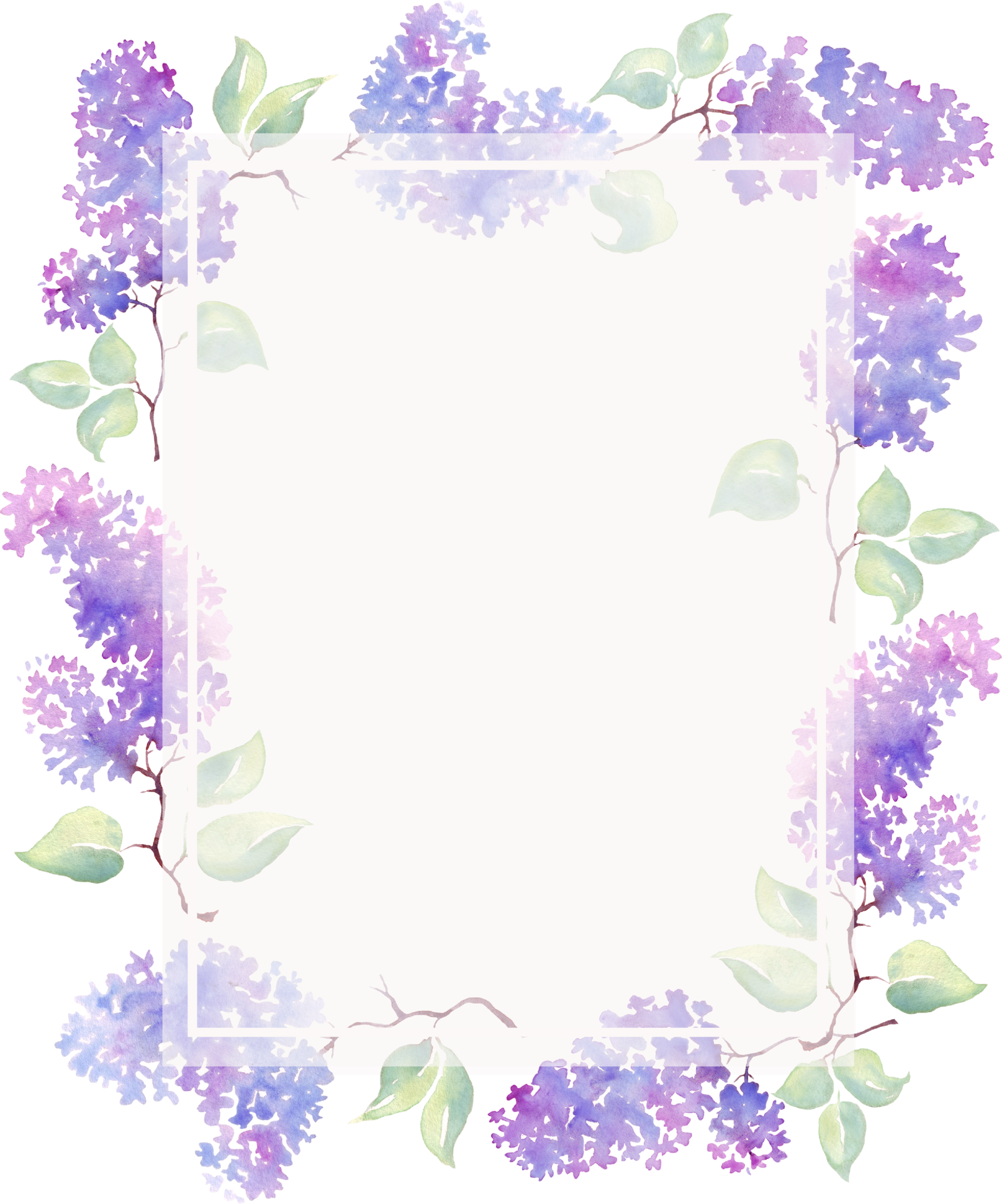 Lilac Frame Watercolor Illustration Hand Painted 21623042 Png Lilac Frame Watercolor Illustration Hand Painted 21623042 Png