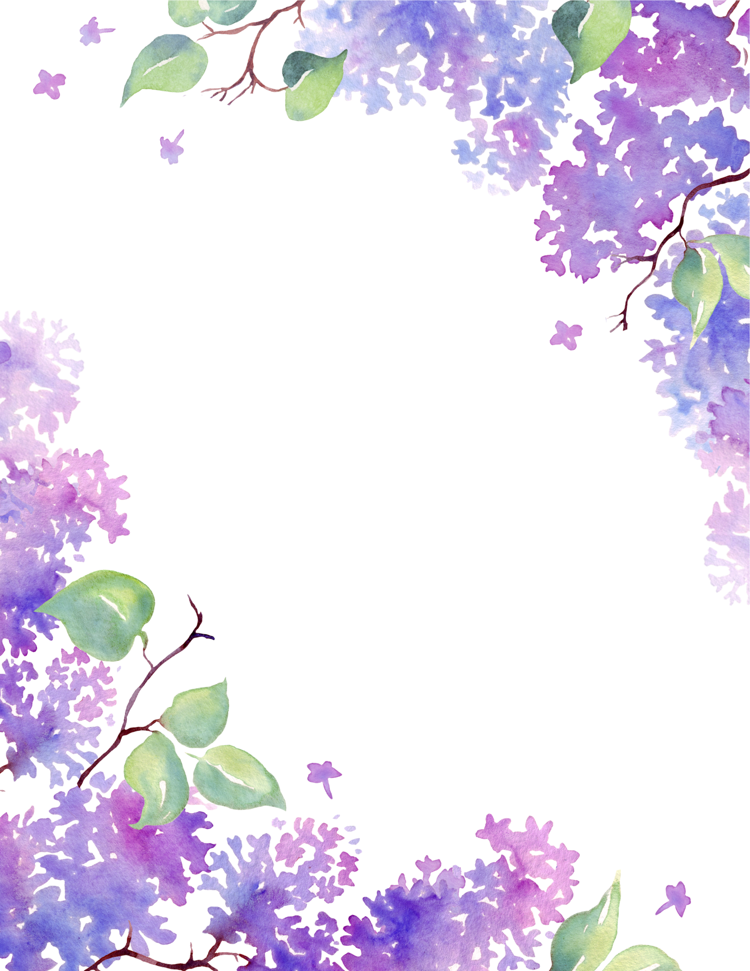 Lilac Frame Watercolor Illustration Hand Painted 21623045 Png Lilac Frame Watercolor Illustration Hand Painted 21623045 Png