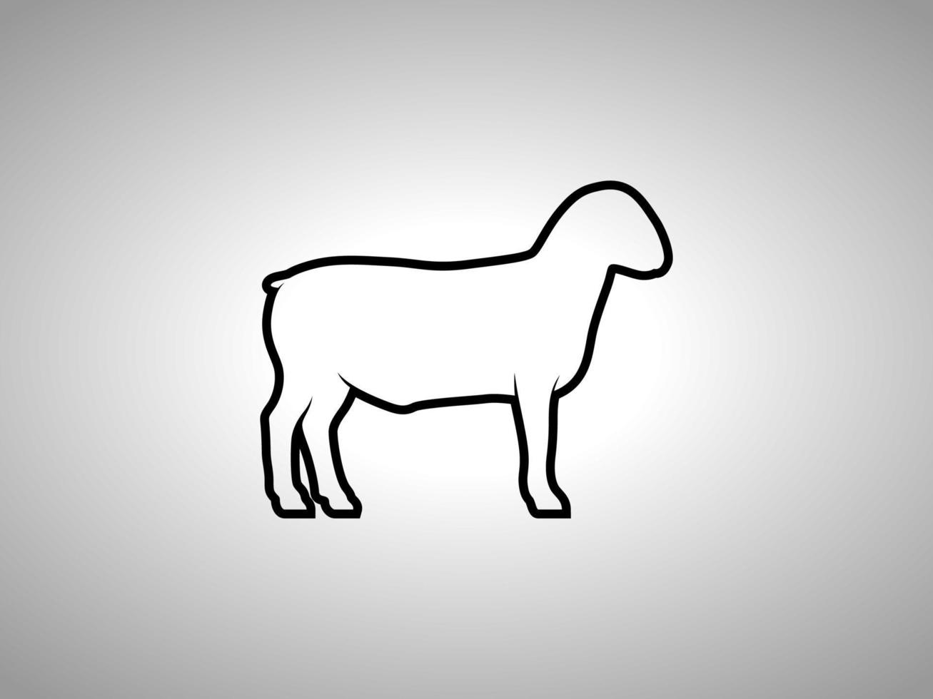 sheep Outline vector silhouette