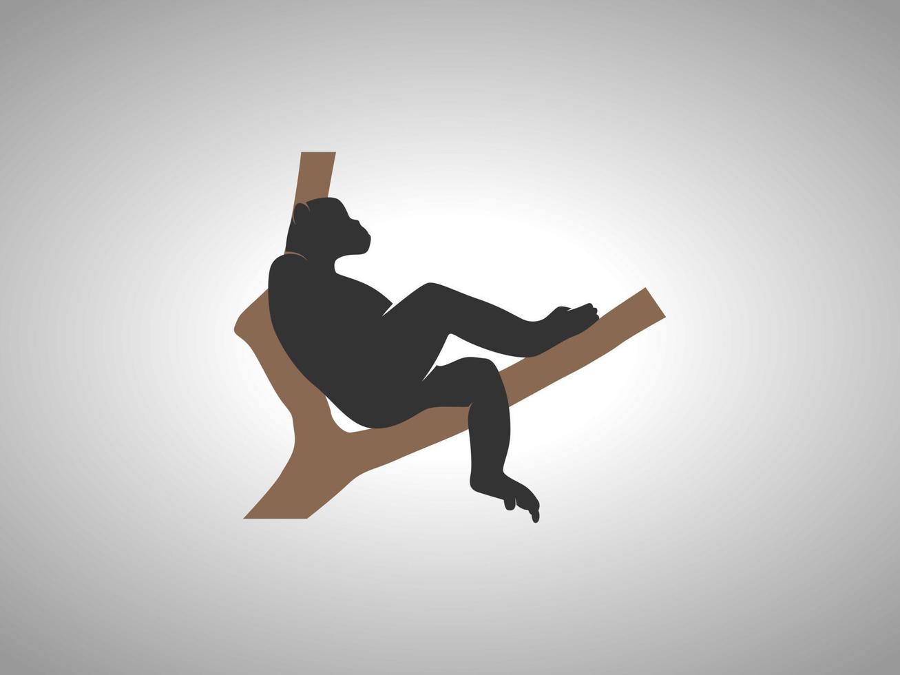 chimpanzee vector silhouette