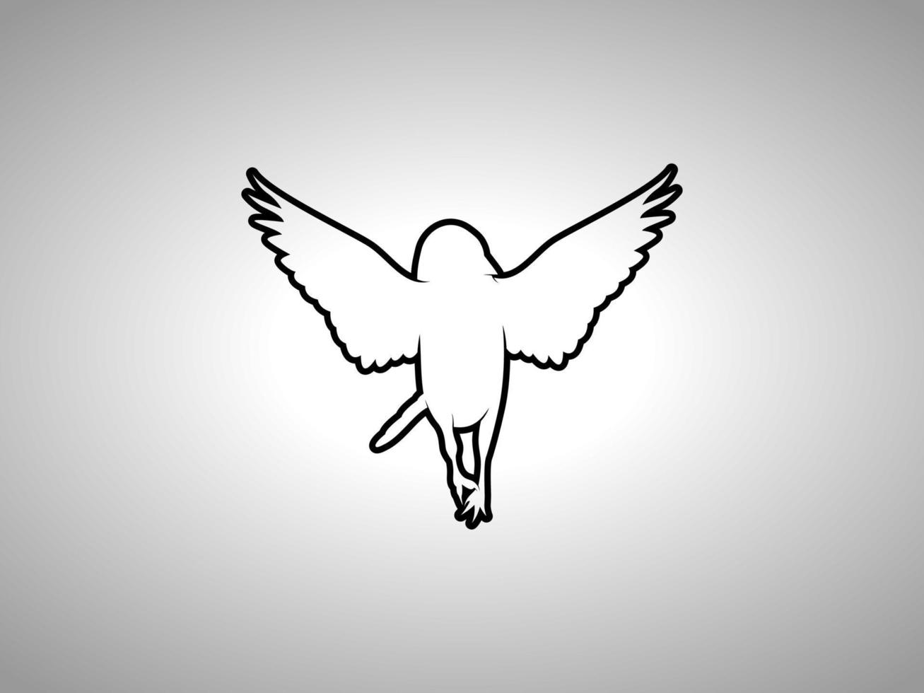 sparrow outline vector silhouette