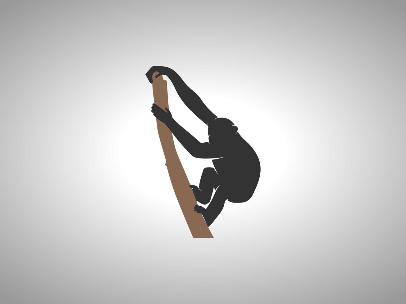 chimpanzee vector silhouette