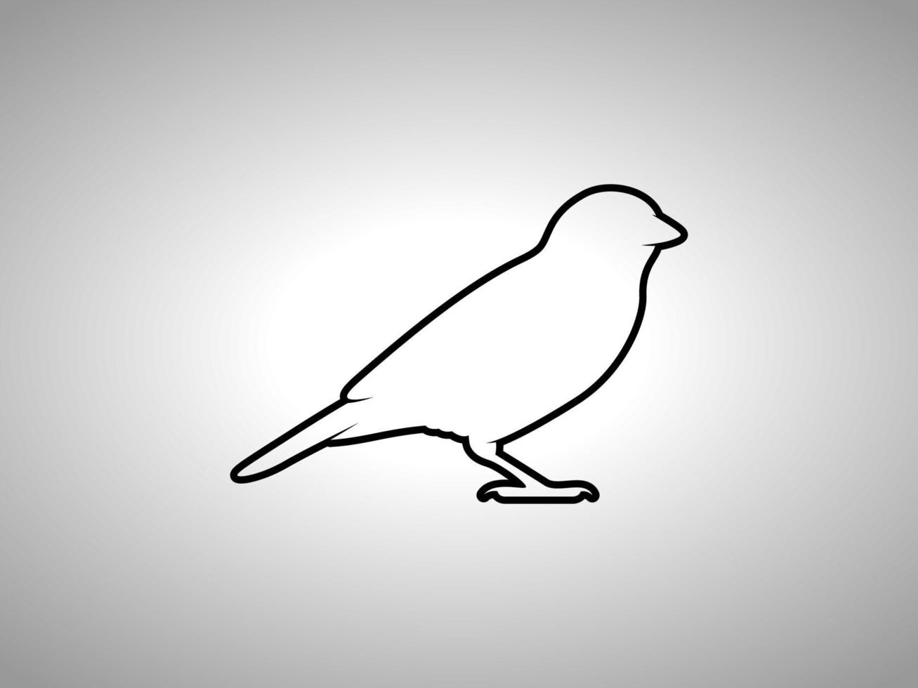 sparrow outline vector silhouette
