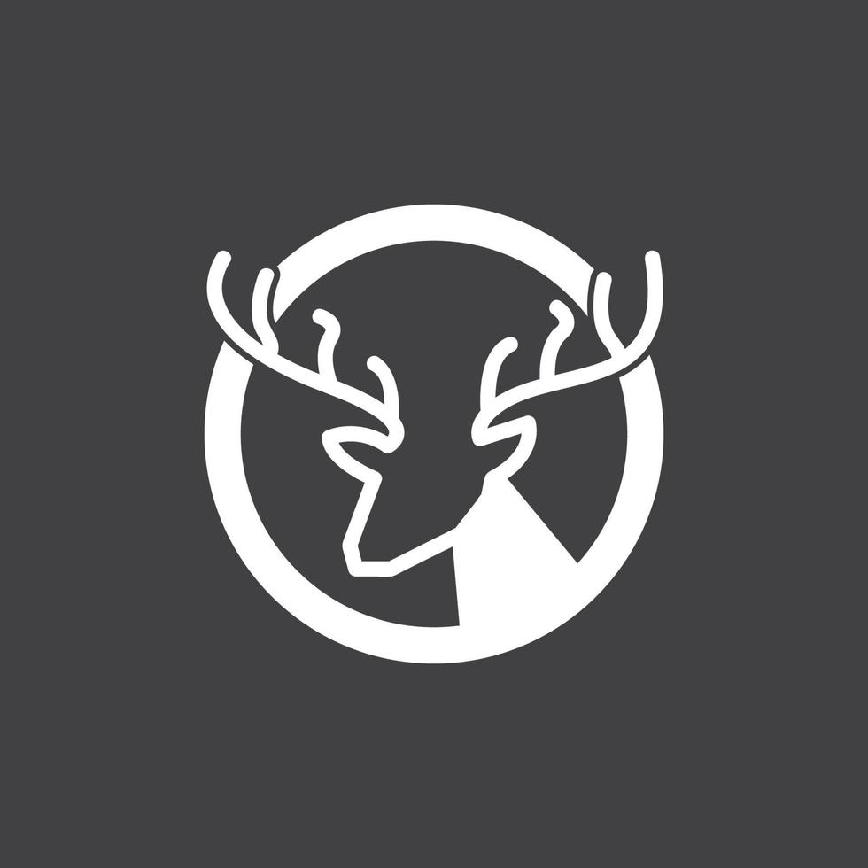 Deer Head Simple Logo Vector Illustration