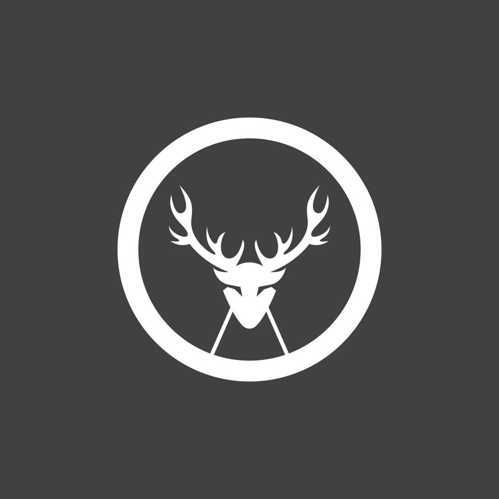 Deer Head Simple Logo Vector Illustration