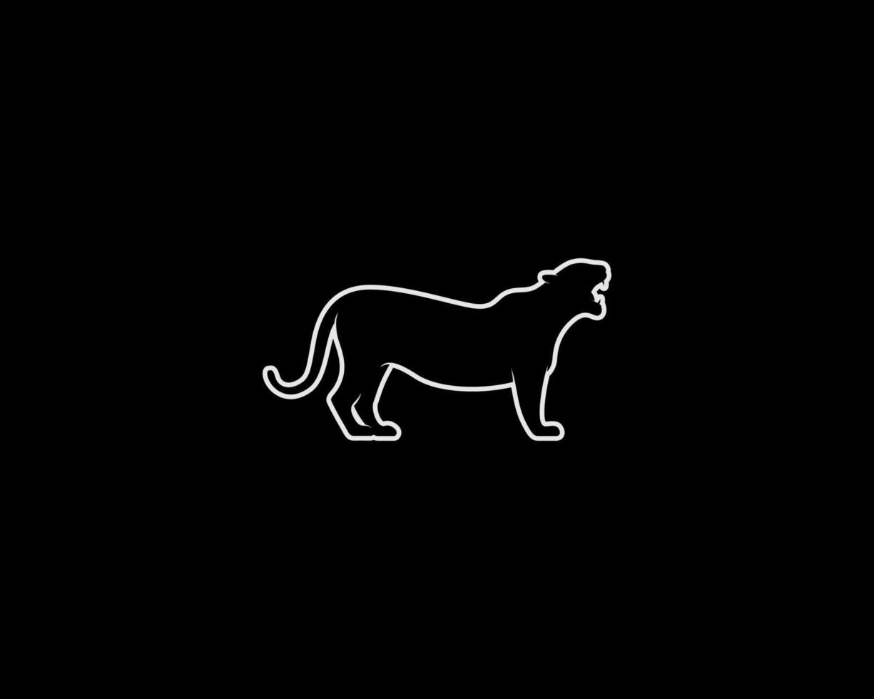 tiger outline vector silhouette