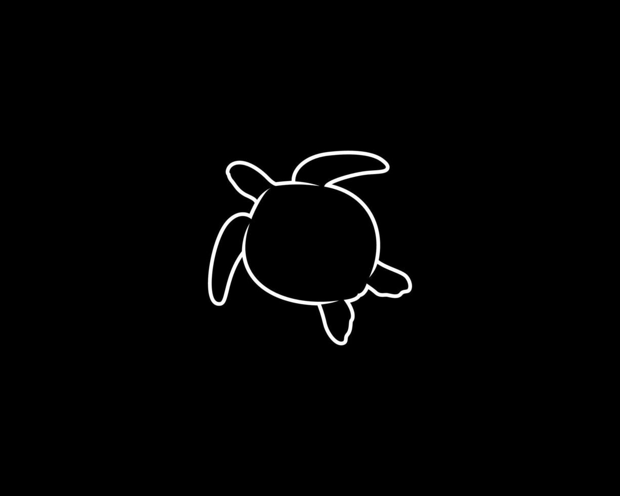 turtle outline vector silhouette