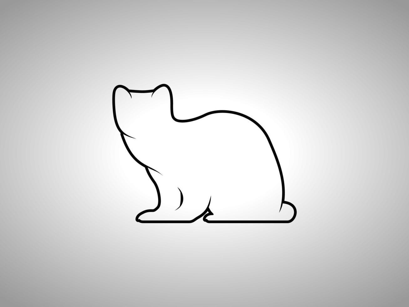 weasel outline vector silhouette