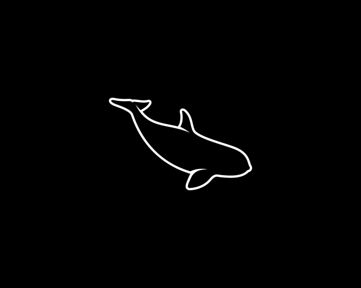 orca outline vector silhouette